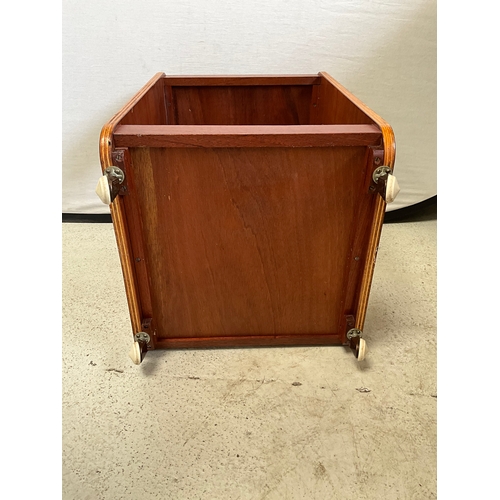 346 - RETRO TEAK 2 TIER TROLLEY TABLE 12