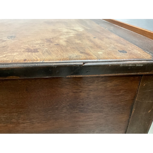 360 - GEORGIAN MAHOGANY VENEERED LOWBOY OR DESK A/F H30