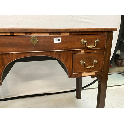 360 - GEORGIAN MAHOGANY VENEERED LOWBOY OR DESK A/F H30