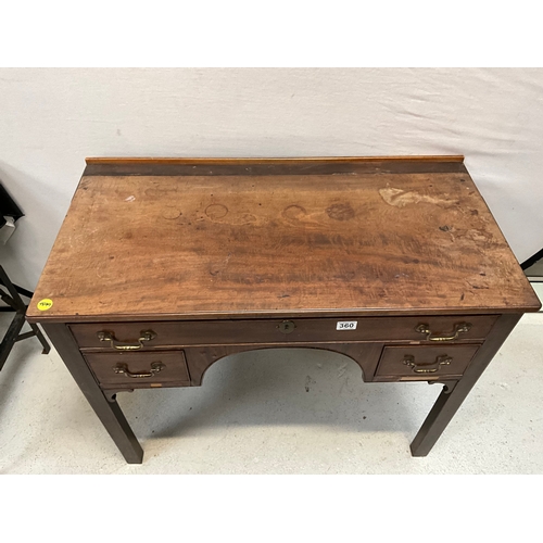 360 - GEORGIAN MAHOGANY VENEERED LOWBOY OR DESK A/F H30