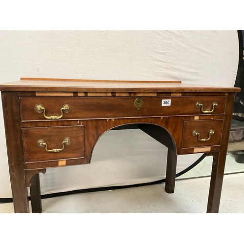 360 - GEORGIAN MAHOGANY VENEERED LOWBOY OR DESK A/F H30