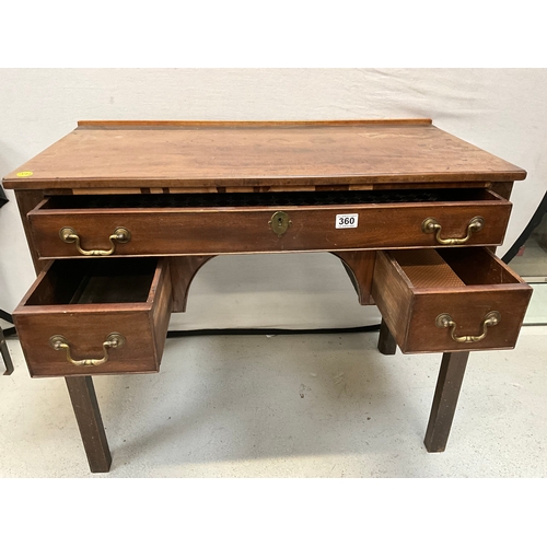 360 - GEORGIAN MAHOGANY VENEERED LOWBOY OR DESK A/F H30