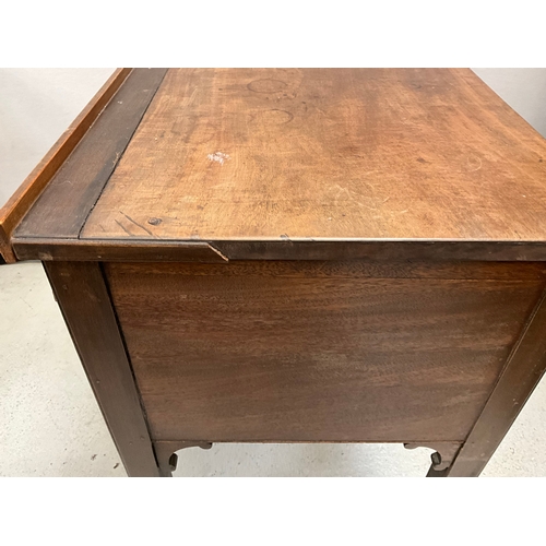 360 - GEORGIAN MAHOGANY VENEERED LOWBOY OR DESK A/F H30