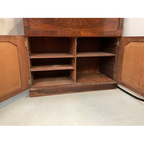 364 - VICTORIAN MAHOGANY SECRETAIRE BOOKCASE H88