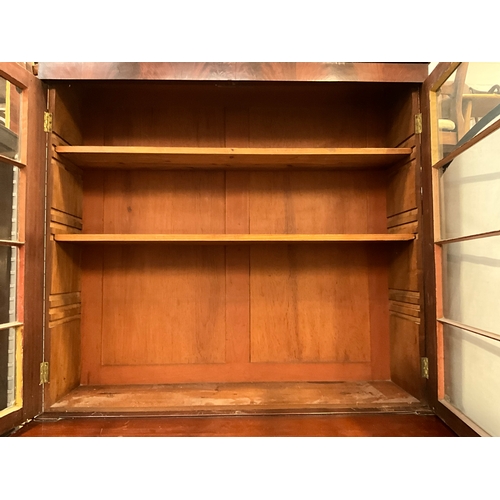 364 - VICTORIAN MAHOGANY SECRETAIRE BOOKCASE H88