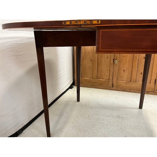 370 - GEORGE III MAHOGANY FOLD OVER CARD TABLE H29