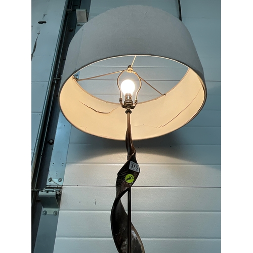 373 - MODERN METAL STANDARD LAMP C/W SHADE H60