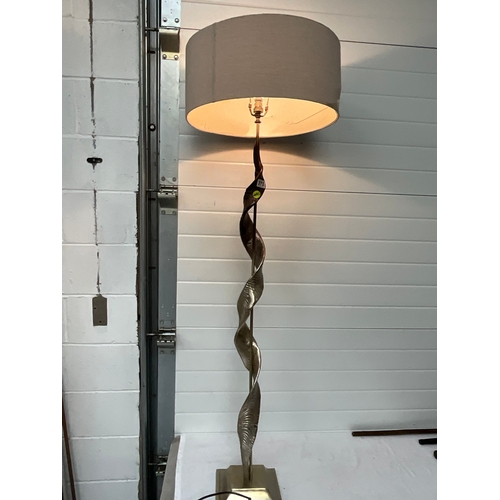 373 - MODERN METAL STANDARD LAMP C/W SHADE H60