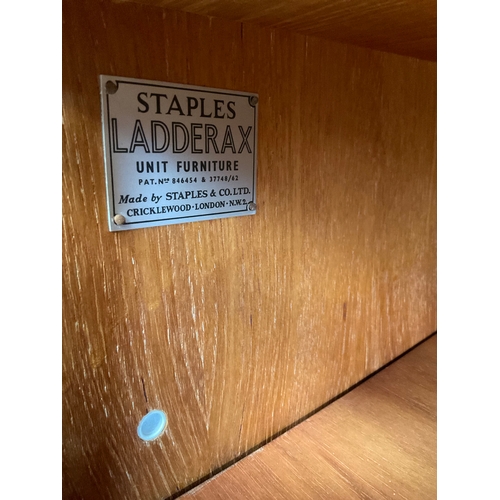 379 - RETRO BADGED STAPLES LADDERACK LOUNGE UNIT H67