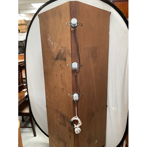 381 - PRIORY OAK CORNER CABINET WITH LEADED GLASS DOOR TO TOP H66