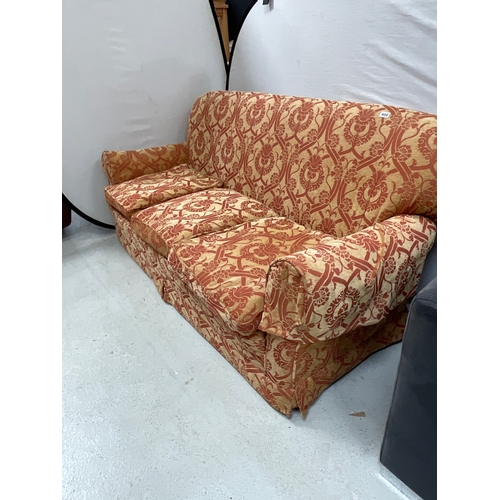 400 - BROCADE COVERED 3 SEATER SETTEE