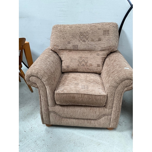 417 - BEIGE FABRIC 2 SEATER 3 PEICE SUITE