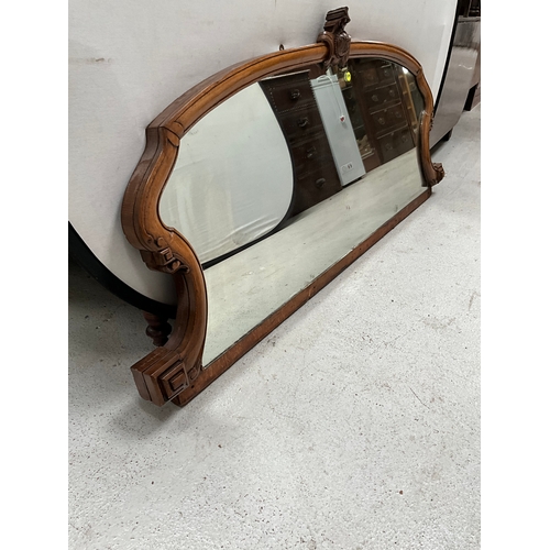 434 - VICTORIAN MAHOGANY CHIFFIONIER MIRROR H30