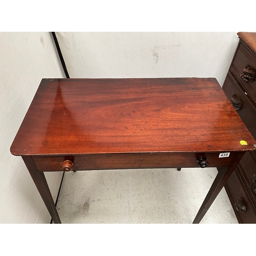 435 - GEORGIAN MAHOGANY WRITING TABLE A/F H32