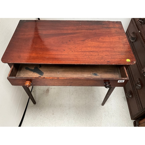 435 - GEORGIAN MAHOGANY WRITING TABLE A/F H32