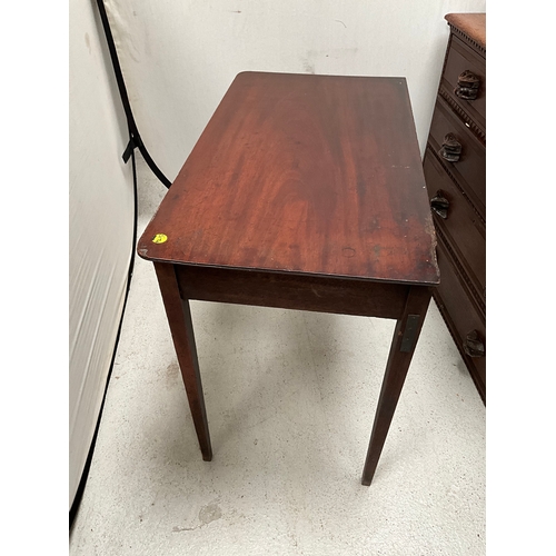 435 - GEORGIAN MAHOGANY WRITING TABLE A/F H32