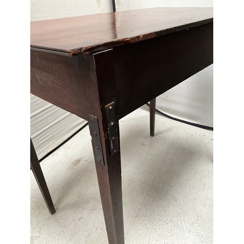 435 - GEORGIAN MAHOGANY WRITING TABLE A/F H32