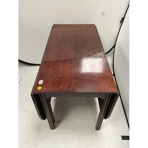 436 - GEORGIAN MAHOGANY DROP LEAF GATELEG DINING TABLE EXT 68