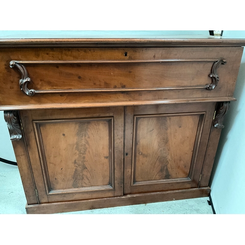 440 - VICTORIAN MAHOGANY SECRETAIRE BASE H41