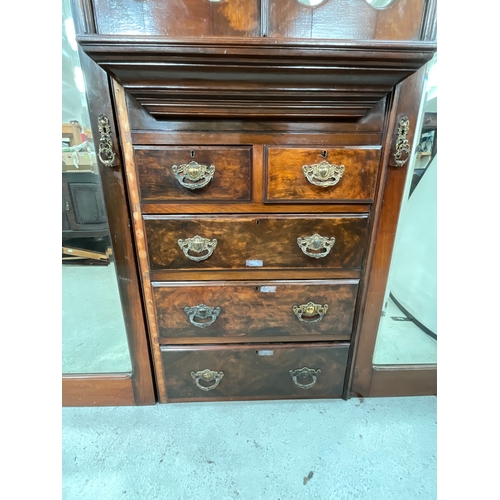 459 - EDWARDIAN MAHOGANY COMPACTUM WARDROBE A/F H76