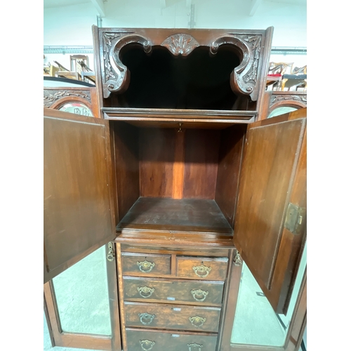 459 - EDWARDIAN MAHOGANY COMPACTUM WARDROBE A/F H76