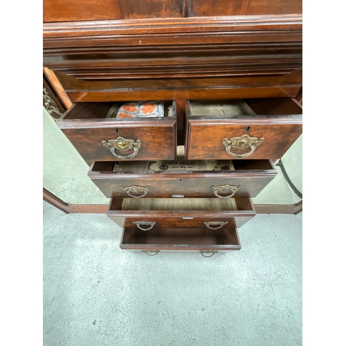 459 - EDWARDIAN MAHOGANY COMPACTUM WARDROBE A/F H76