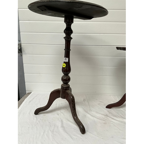 481 - VICTORIAN INLAID MAHOGANY WINE TABLE AND A MODERN EXAMPLE
H29