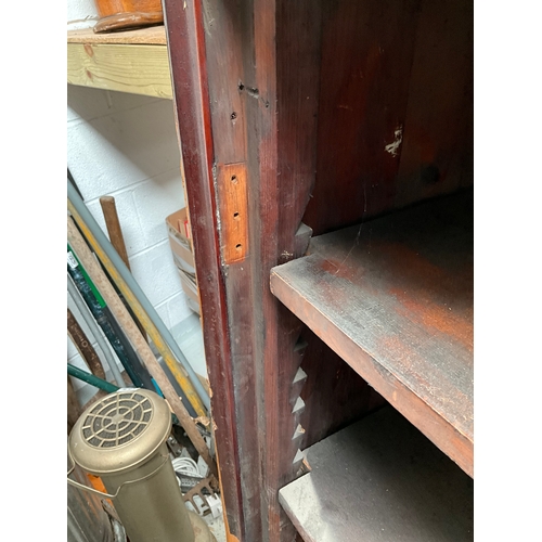 482 - VICTORIAN MAHOGANY OPEN BOOKCASE TOP A/F H48