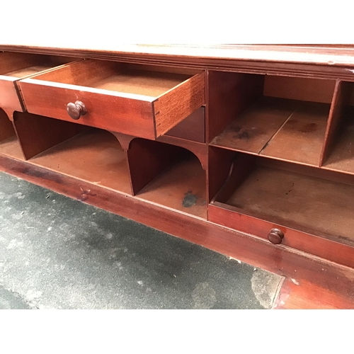 364 - VICTORIAN MAHOGANY SECRETAIRE BOOKCASE H88