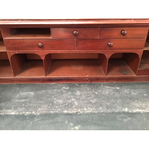 364 - VICTORIAN MAHOGANY SECRETAIRE BOOKCASE H88