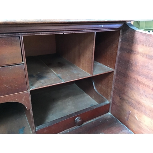 364 - VICTORIAN MAHOGANY SECRETAIRE BOOKCASE H88