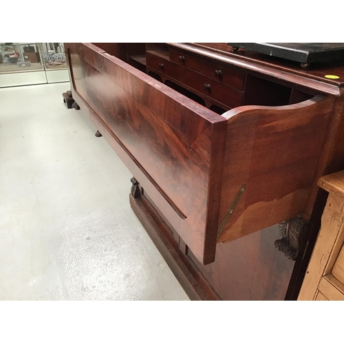 364 - VICTORIAN MAHOGANY SECRETAIRE BOOKCASE H88