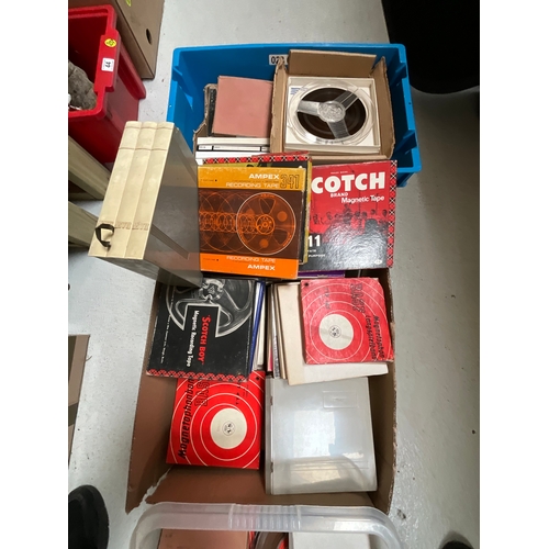 29 - VINTAGE REEL TO REEL AKAI PLAYER AND LARGE QTY OF REELS