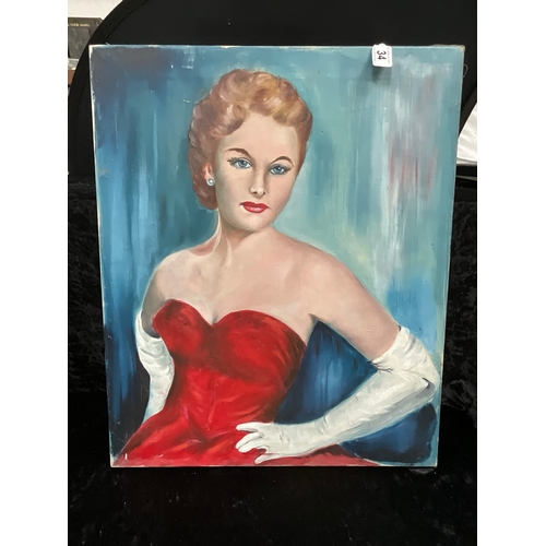 34 - *******lot withdrawn by vendor******UNFRAMED OILS ON CANVAS LADY PORTRAIT (ITEM 34) 24