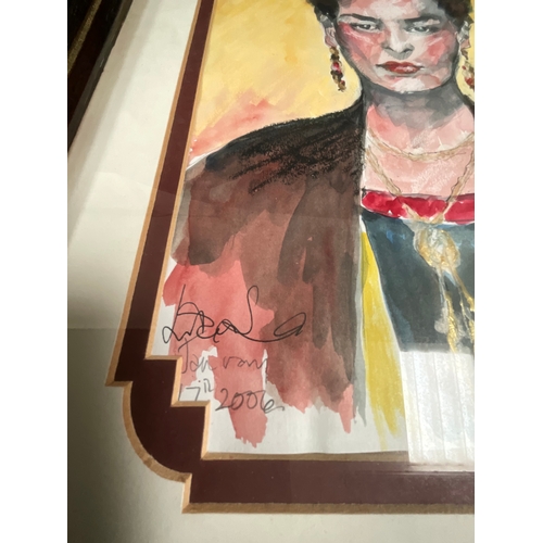 42 - *******lot withdrawn by vendor******FRAMED WATERCOLOUR PORTRAIT SIGNED TO CORNER (ITEM 38) 16