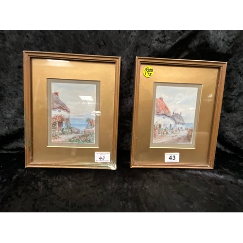 43 - *******lot withdrawn by vendor******PAIR OF VINTAGE FRAMED WATERCOLOURS (ITEM 173) 11