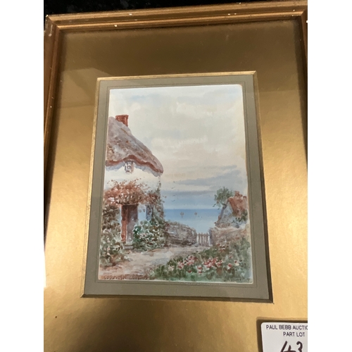 43 - *******lot withdrawn by vendor******PAIR OF VINTAGE FRAMED WATERCOLOURS (ITEM 173) 11