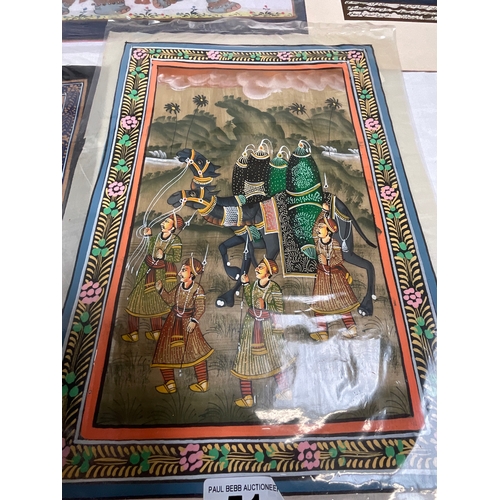 51 - *******lot withdrawn by vendor******BOX OF ORIENTAL KITES, HAND PAINTED TRAYS ETC (ITEM 75,79)