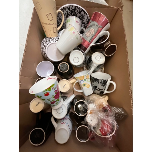 63 - 2 BOXES OF CHINA - MUGS ETC