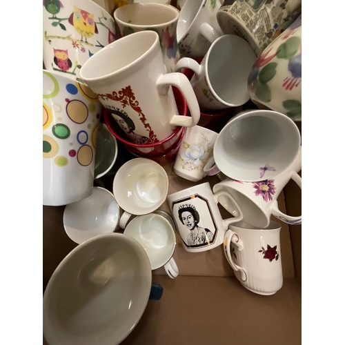 63 - 2 BOXES OF CHINA - MUGS ETC