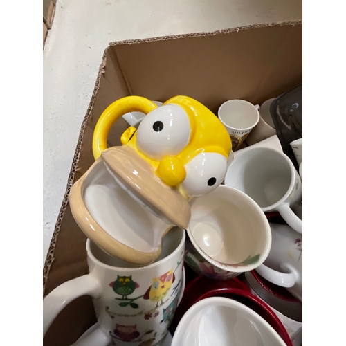 63 - 2 BOXES OF CHINA - MUGS ETC