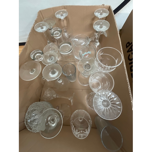 107 - 2 BOXES OF GLASSWARE