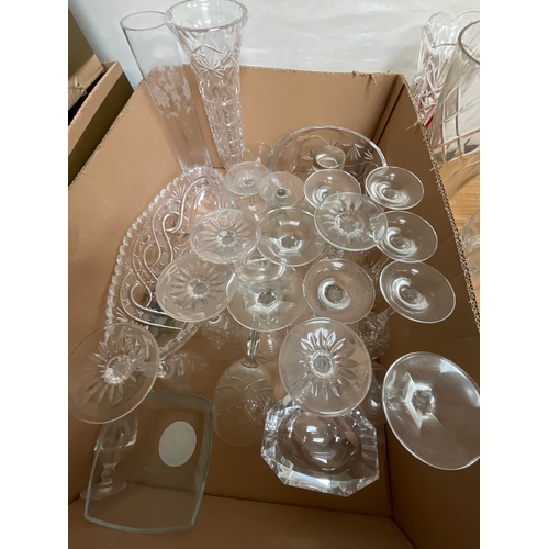 107 - 2 BOXES OF GLASSWARE