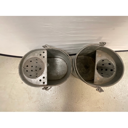 117 - 2 GALVANISED MOP BUCKETS