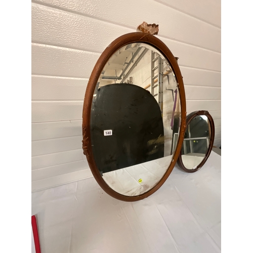 140 - 2 VINTAGE WALL MIRRORS H37