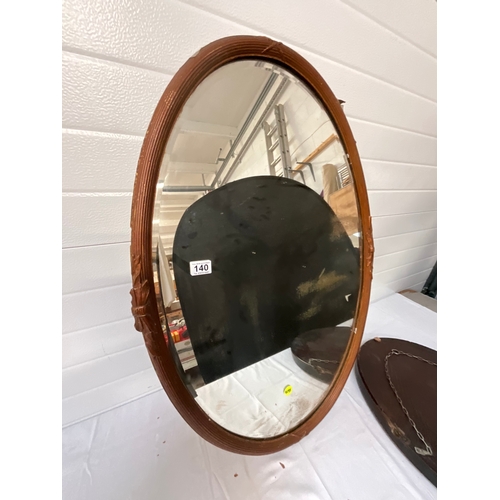 140 - 2 VINTAGE WALL MIRRORS H37