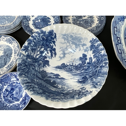 144 - 2 BOXES OF BLUE & WHITE CHINA - SOME A/F