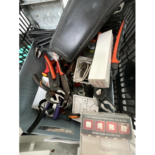 158 - 2 CRATES OF HARDWARE & ELECTRICAL ITEMS