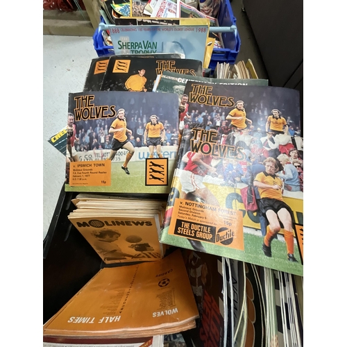 160 - 2 CRATES OF VINTAGE FOOTBALL PROGRAMMES