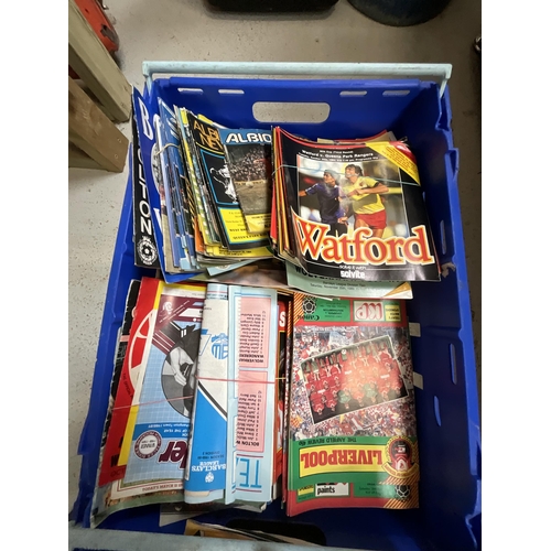 160 - 2 CRATES OF VINTAGE FOOTBALL PROGRAMMES